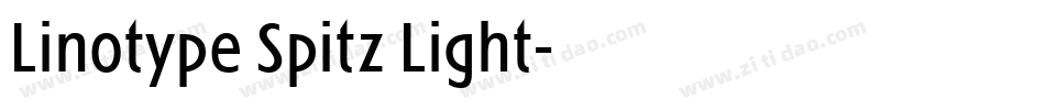 Linotype Spitz Light字体转换